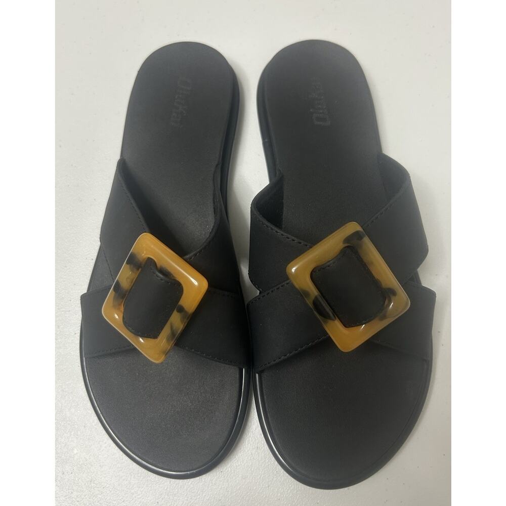 Women's Olukai LA'I Slide Comfort Sandal Black US Size 8